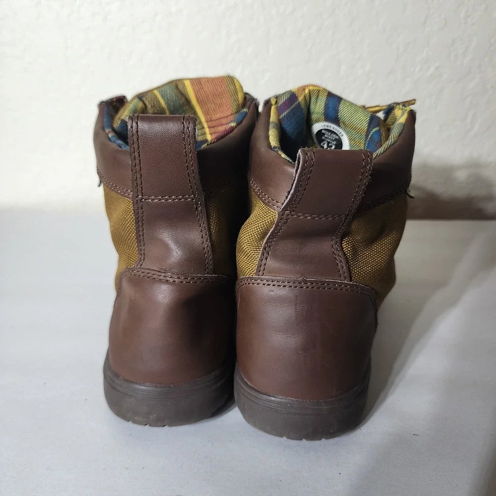 Lems Boulder Boot Buckeye Brown Nylon Leather Minimalist Barefoot Mens 43 US 10